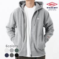パーカー メンズ 裏起毛 ジップ 冬 秋 厚手 ブランド ロゴ ゆったり長袖 おしゃれ 無地 レディース あたたかい 暖かいユニセックス カジュアル BALL(ボール)