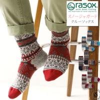 rasox ラソックス スノージャガード クルーソックス カジュアルソックス 暖かい あったか 靴下 メンズ レディース L字型 履きやすい オシャレ 厚手 秋冬 | ジーンズ&カジュアル アーベン-メンズレディース