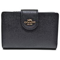 コーチ 財布 二つ折財布 折り財布 レディース COACH アウトレット 6390 F6390 IMBLK レザー 黒 | コーチ 財布 バッグ URUZZ ウルズ