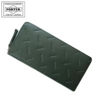ポーター エンチェイス ロングウォレット 007-02283 吉田カバン PORTER ラウンドファスナー長財布 ブラック グリーン 日本製 | バッグショップさかもと