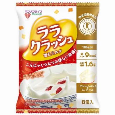 マンナンライフ 蒟蒻畑ララクラッシュ 杏仁ミルク 24g 8個入り マンナンライフ 蒟蒻畑ララクラッシュ 杏仁ミルク 24g 8個入り