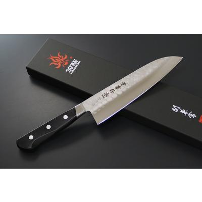 KC-921 関兼常作 青鋼 梨地口金付 黒合板柄 三徳 180mm 新品 Amazon｜兼常作 青鋼 梨地口金付 黒合板柄 三徳 180mm KC-921