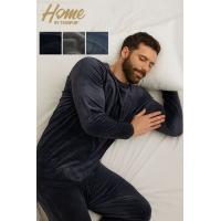 冬 TEMPUR テンピュール パジャマ 上下セット メンズ リラックス リフレッシュ ウエア Qi-tex 上下組 部屋着 ルームウエア