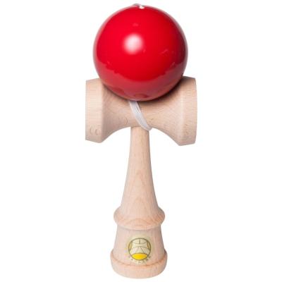 大けん玉 太陽 Mサイズ 23cm マット塗装 レッド 軽量穴無し 大けん玉 「太陽REShape」 マット赤 | 山形工房けん玉SHOP