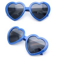 UVカット ハートサングラス ハート型 眼鏡 めがね メガネ コスプレ パーティー (ブルー) _ | YouShowShop