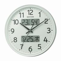 取寄品 正規品 RHYTHM リズム時計 8FYA03SR03 スタンダード フィットウェーブリブA03 アナデジ表示 掛け時計 | 腕時計アパレル雑貨小物のSP