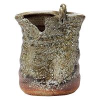 信楽焼 へちもん 花瓶 フラワーベース 大きい 手付 緑 石ハゼ 陶器 MR-1-2514 | Vast Forest