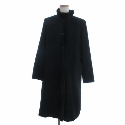 レリアン Leilian 毛皮コート ミンクファー カシミヤ 無地 フロント  