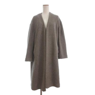 美品✨23区 定価4.2万円　コットン　ノーカラーコート 大きいサイズ44 23区 ノーカラー コートのおすすめ人気商品一覧 通販 - Yahoo!ショッピング