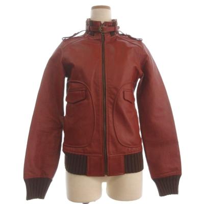 【A126】レザーブルゾン HYSTERIC GLAMOUR ブラウン HYSTERIC GLAMOUR ブラウンレザージャケット HYSTERIC ブラウンレザー
