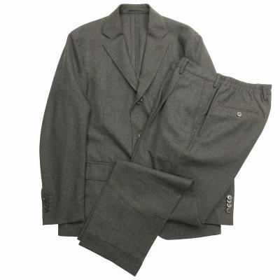 極美品>LARDINI easy wear リップストップ カーキ スーツ46 極美品>LARDINI easy wear リップストップ カーキ スーツ46