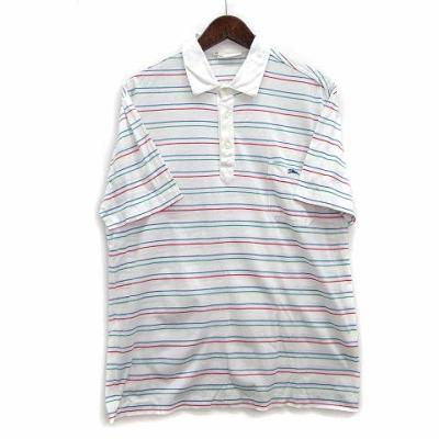 ロンシャン　ポロシャツ　半袖　水色　イタリア製　総柄　ゆったり　メンズ ロンシャン ポロシャツ 半袖 水色 イタリア製 総柄 ゆったり