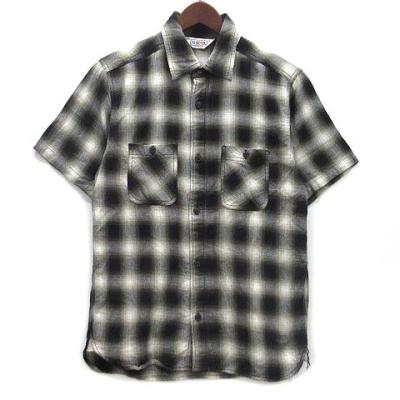FIVE BROTHER 半袖 オンブレチェックシャツ FIVEBROTHER FIVE BROTHER ファイブブラザー オンブレチェック