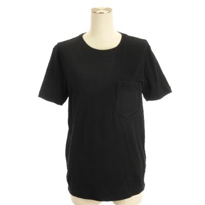 FENDI 半袖Tシャツ 黒レディース フェンディ tシャツ 黒 シンプル カジュアル 丸首 男女通用