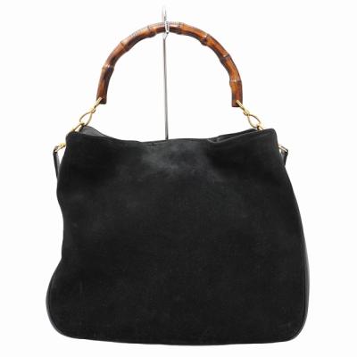 グッチ ハンドバッグ バンブー スウェード 黒 フォーマル ビジネス FR117 GUCCI 2way バンブー ビジネスバッグ レザー 肩掛け ハンドバッグ 楽天