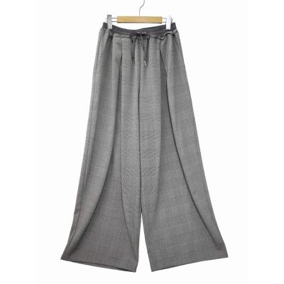 グレンチェック ワイドパンツ（レディースファッション
