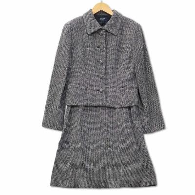 極美品★ジュンアシダ ワンピーススーツ 千鳥格子 セレモニースーツ 黒×白 千鳥格子 ワンピース（レディーススーツ、フォーマル） | ファッション