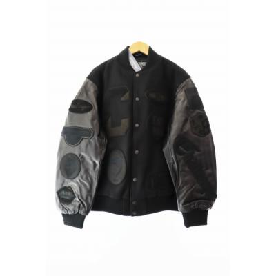 トランスポート TRANSPORT VARSITY JACKET GREY XL バーシティ  