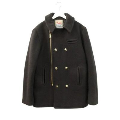 【中古】テンダーロイン TENDERLOIN スタッズピーコート Pコート スター メルトン ブラック XL メンズ テンダーロイン TENDERLOIN スタッズピーコート Pコート スター