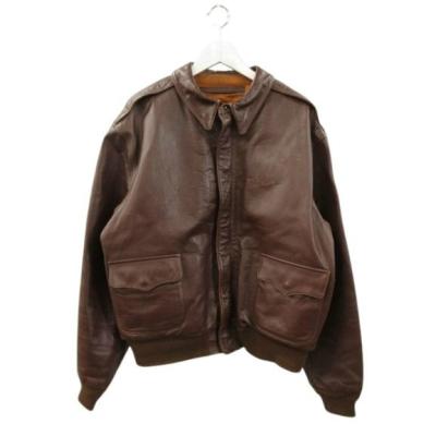 AVIREX レザージャケット 茶 38 牛革 フライトジャケット A-2 本革 a2 フライトジャケット（AVIREX／ファッション）のおすすめ人気商品