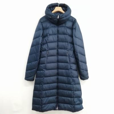 【パタゴニア】ダウンコート　ロング　ジャケット　ネイビー　S 美品　刺繍ロゴ　h パタゴニア】ダウンコートロングジャケットネイビーS 美品刺繍ロゴh