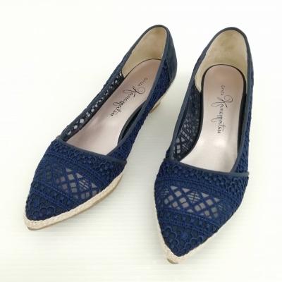 【極美品】銀座カネマツ　花柄刺繍　レースパンプス　24cm 極美品】銀座カネマツ 花柄刺繍 レースパンプス 24cm - メルカリ