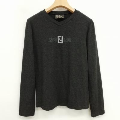 FENDI フェンディ　ローマ　ロンT ブラック　長袖Tシャツ Tシャツ コットン ブラック | Fendi