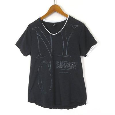 新品　ダンスキン　トップス　半袖カットソー　Tシャツ　ヨガランニング　インディゴ DANSKIN - 新品 ダンスキン トップス 半袖カットソー Tシャツ ヨガ