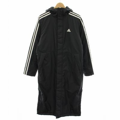 adidas clima365極暖 ベンチコート　ダウン　ブラック　３本ライン 楽天市場】送料無料 アディダス ダウンコート ベンチコート