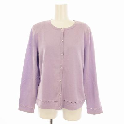 F396 美品 XL 13+ レリアン プラスハウス リバーシブル レディース ノーカラージャケット【BOURGE】 | Leilian plus house