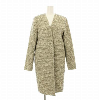 theory luxe ウール切替 ノーカラーコート 38 美品 最 安値 でファッション - theory luxe ウール切替 ノーカラーコート