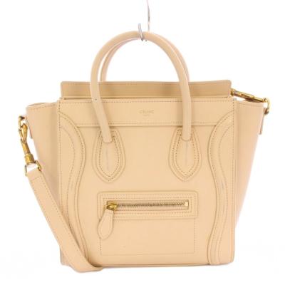 美品 セリーヌ ラゲージナノ バッグ ラゲージ スムース　正規品 セリーヌ ラゲージ ナノ ブラック スムースレザー｜ブランド買取