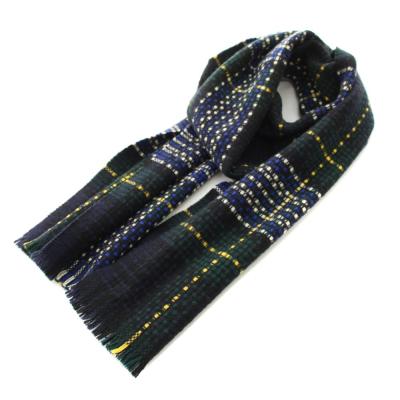johnstons of elgin(ジョンストンズ) マフラー美品  - ライトブルー×ネイビー×マルチ チェック柄 カシミヤ Johnstons - johnstons of elgin(ジョンストンズ) マフラー美品