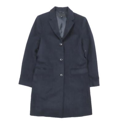 【美品】ユニクロ チェスターコート カシミヤ混 ネイビー 無地 ユニクロ UNIQLO ウールカシミヤチェスターコート - メルカリ