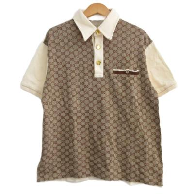 GUCCI グッチ　ポロシャツ　メンズ GUCCI グッチ メンズ GGスター プリント オーバーサイズ ポロ GG