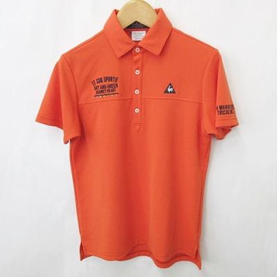 le coq sportif golf - 【未使用品】ルコックスポルティフ　ゴルフ　シャツ　総柄　メンズ　LL オレンジ le coq sportif GOLF ルコックスポルティフ ゴルフ ゴルフウェア