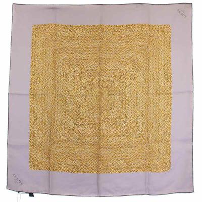 美品 ロエベ シルク マルチカラー スカーフ 0009 LOEWE LOEWE  