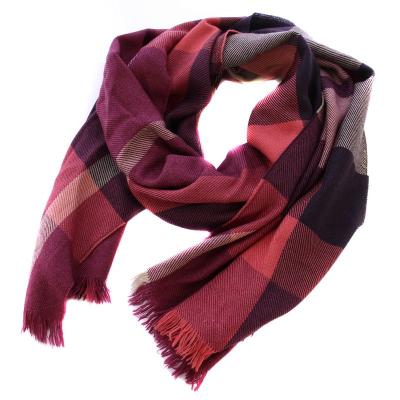 【タグ付】BURBERRY ブルーレーベル　赤チェックポンチョ 大判ストール38 タグ付】BURBERRY ブルーレーベル 赤チェックポンチョ 大判