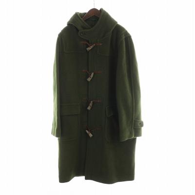 インバーティア INVERTERE ヘリンボーン ダッフルコート カーキ 34 INVERTERE/インバーティア】イギリス製 ウィメンズ ロング丈