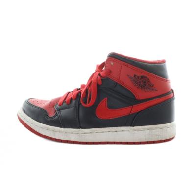 Nike Air Jordan ハイカットシューズ 赤黒 NIKE(ナイキ) 20年製 AIR JORDAN 1 MID BREDエアジョーダン1黒赤