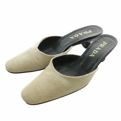 プラダ　PRADA ミュール スエードレザー　ローヒール PRADA サンダル、ミュール｜シューズ｜ファッション おすすめ