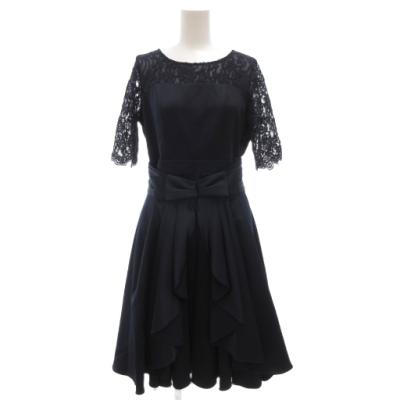 【中古】ドリードール Dorry Doll アサクラ ドレス ワンピース 半袖 ひざ丈 スカート風ベルト 38 シフォン ドリードール ドレス サイズ 38（レディースファッション