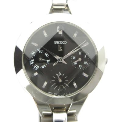 美品　SEIKO　セイコー　V117　ブラック　シルバー　ソーラー　レディース 美品 SEIKO 腕時計 ソーラー V117-0CT0 レディース セイコー – Rehello