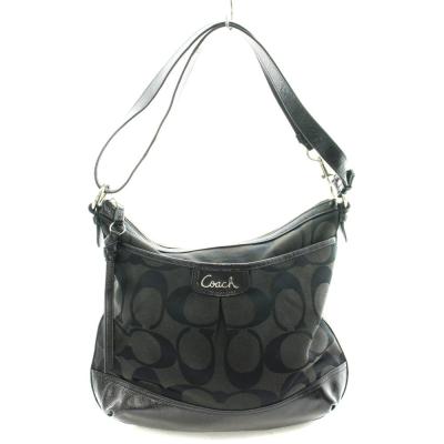 【美品】コーチ　COACH ショルダー バッグ　ヘリテージ　シグネチャー　黒 コーチ ヘリテージ シグネチャー ショルダー（ファッション）の
