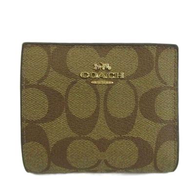 COACH レディース二つ折り財布（色：ベージュ系）｜財布｜ファッション