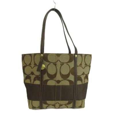 【希少 極美品】COACH シグネチャーストライプ トートバッグ チャーム肩掛け コーチシグネチャーストライプトートバッグの商品一覧 通販 - Yahoo