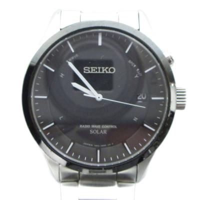 SEIKO セイコー 電波 ソーラー オールブラック 腕時計 7B24-0BJ0 7b24 seiko（腕時計、アクセサリー）（文字盤カラー：ブラック系