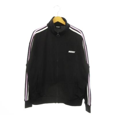 【Kページ】NERDY ノルディ　ストライプジャージ上下セット　ブラック Kページ】NERDY ノルディ ストライプジャージ上下セット