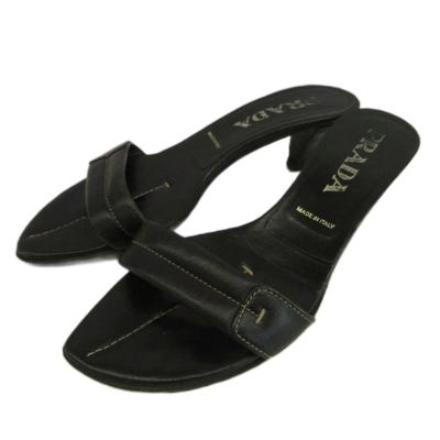 新品未使用　希少　ヴィンテージ　PRADA 　プラダ　ミュール PRADA（プラダ） ヴィンテージ ミュール サンダル レザー ポインテッド