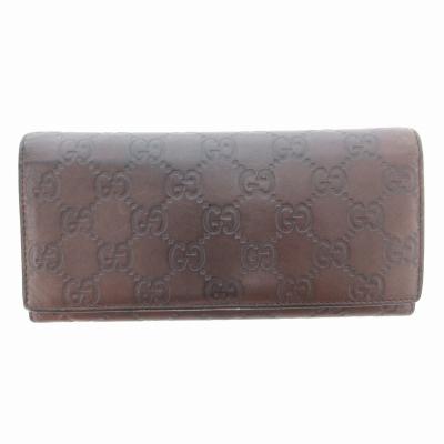 Gucci シマレザー 長財布 ブラウン 希少❗️ 🧡美品🧡 GUCCI ラウンドファスナー長財布 ブラウン茶